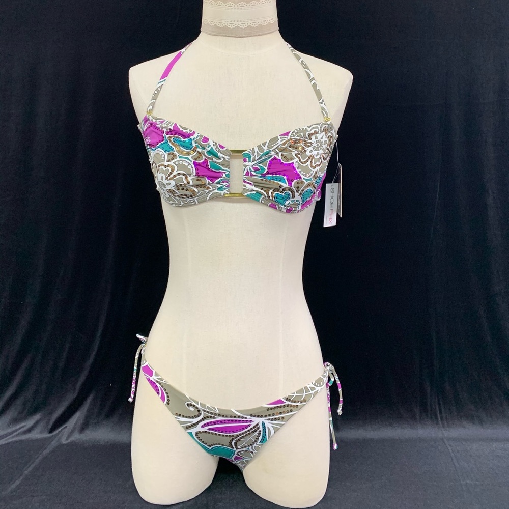 Beach Joy gorgeous sequinned bikini large NWT